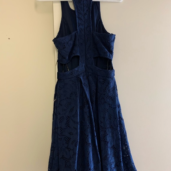 NEW Navy Blue Lace Party Dress (XS) - Picture 5 of 5